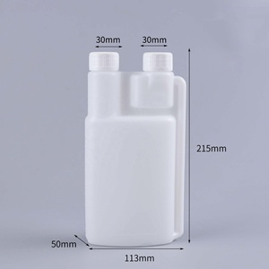 ขวดพลาสติก HDPE แบบสองช่อง ขนาด 500 มล. 1000 มล. พร้อมหัวตวงแบบคู่ - Product Image 6