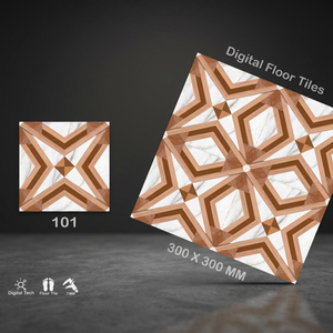 Carreaux de sol émaillés en céramique marron en bois de marque Vistaar Meilleur prix 300x300mm 12x12 30x30 40x40 16x16 400x400 Tailles - Product Image 4