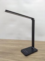 Lampe de table à LED avec chargement sans fil Lampe de bureau pour les yeux Port USB à commande tactile à intensité variable pour bureau à domicile