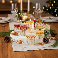 Echte Blumen-Gelee-Duftkerze Ätherisches Öl Kunstkerze im Glas Schlafzimmer-Duftdekoration Handgemachtes Valentinstag-Geschenk