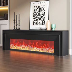 Mobile TV Angolare Moderno con Caminetto e Telecomando per Hotel e Appartamenti - Product Image 4