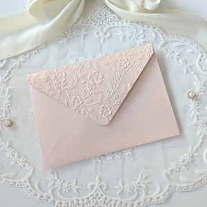 Sobres con Relieve de Enredaderas Florales, Juego de Papelerí<span class=keywords><strong>a</strong></span> Personalizable con Sobres A7 para Invitaciones de Boda de 5x7, Tarjetas y Escritura de Cartas - Product Image 6