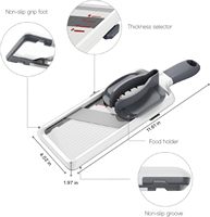 YONGLI Multi Handheld Mandoline Snijder - Groentesnijder, Aardappelsnijder, Verstelbaar RVS-mes, Comfortabele Greep