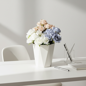 Fabricante directo de alta calidad, rosa de 9 cabezas, flor de boda artificial hecha a mano, ventana de cuenta regresiva de 90 días para el hogar de Graduación - Product Image 6