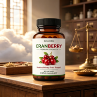 60 Capsules de Canneberge Soutien Santé des Voies Urinaires Complément Alimentaire à Base de Plantes OEM ODM Vente en Gros