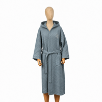 Peignoir de bain durable pour hôtel et spa avec capuche, robe de chambre promotionnelle pour femme, longueur intégrale, ajusté, service OEM pour toutes les saisons