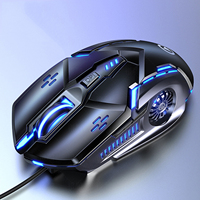 GAZ-M01 Mouse Game Lampu Led, Tetikus Berkabel Usb Universal Laptop Pc Universal Bernapas RGB 7 Warna Terbaru 2022