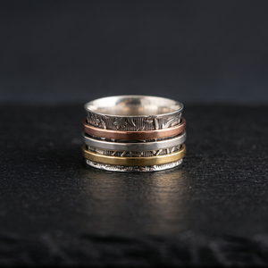 Two Tone Spinner 925 Wholesale Sterling Silver Handmade <b>Ring</b> Jewelry <b>Cheap</b> <b>Ring</b> Wholesale Factory Price - Product Image 3