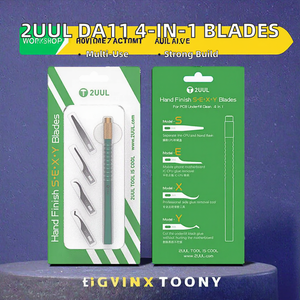 2UUL DA11 Ensemble de 4 lames sexy en acier inoxydable pour réparation de téléphones portables, couteau de levier pour le nettoyage de la colle de puces et le retrait de colle sous-circuit imprimé (PCB) - Garantie 1 an - Product Image 2
