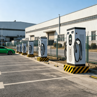 Stations de recharge rapide DC haute efficacité YG 40 kW avec CCS2 pour usage commercial, résidentiel et en zone publique (parking)