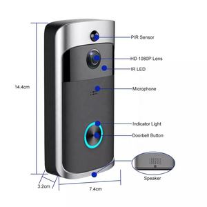 <span class=keywords><strong>Sonnette</strong></span> de porte intelligente XZJ avec <span class=keywords><strong>interphone</strong></span> bidirectionnel, Wifi 1080P, sécurité domestique, caméra de <span class=keywords><strong>sonnette</strong></span> <span class=keywords><strong>sans</strong></span> <span class=keywords><strong>fil</strong></span> 2,4 GHz, téléphone de porte - Product Image 3