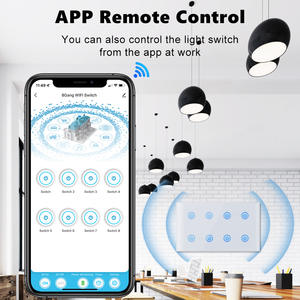 Interruptor de Pared Táctil Inteligente Tuya con Wi-Fi, 8 Vías, Estándar Indio, Sin Cero Fase, Control por Voz, Compatible con Alexa y Google Home - Product Image 4