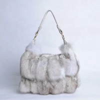 Sac fourre-tout en fourrure de renard pour femme, grande capacité, doux et moelleux, sac à main polyvalent, sac de shopping portable pour femme