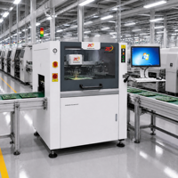 Venta Directa de Fábrica China: Impresora Automática de Plantillas de Pasta de Soldadura SMT con Visión, 400x340mm para PCB, Máquina de Serigrafía con Ciclo de 7s