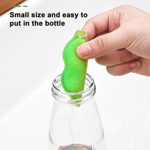 Éponge de nettoyage en forme de haricot <span class=keywords><strong>magique</strong></span> réutilisable résistante à la chaleur pour le nettoyage interne des bouteilles à col étroit - Product Image 4