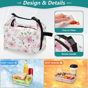 Bolsa Térmica Personalizada con Diseño Tropical Hawaiano de Flores de Cerezo Rosadas - Product Image 4