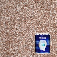 Peinture granitique eau-sable multicolore, couche de finition protectrice pour murs extérieurs