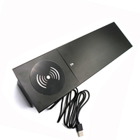 Prise de courant USB coulissante noire JX pour table de conférence, mobilier de bureau