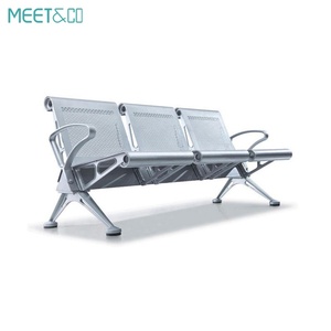 Chaise d'hôpital 3 places en acier inoxydable avec rembourrage en mousse de polyuréthane - Product Image 3