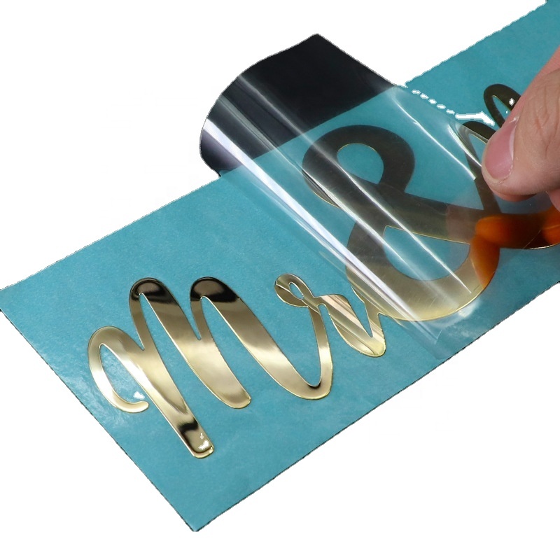 Custom Gold Metal Adhesive 3D Waterproof Logo Printed Label Stickers for Gift & Craft-New Custom Order