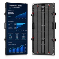 Layar LED Indoor P3.91 500x1000 Kabinet Hemat Biaya dengan Sambungan Lengkung untuk Video Wall Ruang Konferensi