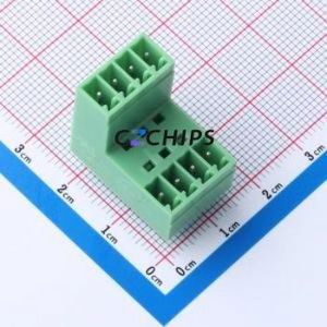 KF2EDGVT-3.5-2*4P Plug-in Terminal Block Through hole,P=3.5mm Connector Board-to-Board / Socket - Closed 2x4P 3.5mm Green - Product Image 1