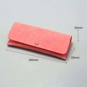 Estuche Protector para Gafas de Sol, Personalizado con Logotipo, Retro, Portátil, de Piel Sintética Rosa, Funda Protectora para Lentes - Product Image 4