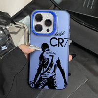 Coque de téléphone Cristiano Ronaldo Championnat Gloire Star du Football pour iPhone 11 12 13 14 15 16 17 Matériel PC Durable par Promax
