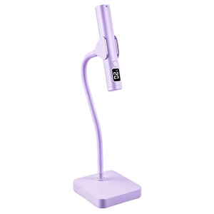 Lampe à ongles LED UV professionnelle <span class=keywords><strong>QAN</strong></span> 2-en-1 rechargeable avec support magnétique et col de cygne flexible à 360°, minuterie LCD - Product Image 1