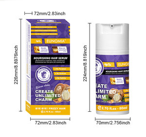 Sérum capillaire Eunomia <span class=keywords><strong>80</strong></span> <span class=keywords><strong>ml</strong></span> à la kératine et au beurre de karité pour cheveux crépus, bouclés, ondulés et nourrissants – Prix usine de gros OEM/ODM - Product Image 2