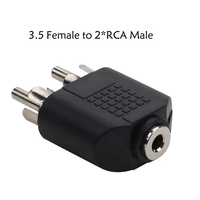 Adaptateur de prise audio Connecteur RCA mâle femelle vers RCA 3,5 mm 6,35 mm Mono et stéréo double canal Connecteur mâle femelle