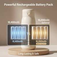 Chauffe-lait portable rechargeable 16000 mAh avec câble de charge pour voiture, boîte de rangement multi-niveaux pour préparations, 4 modes de température, garantie 2 ans