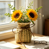 Panier en bambou tressé multifonctionnel fait main, idéal pour la pêche, les fleurs, le rangement des articles divers pour la cuisine et la décoration du salon - Vente en gros à prix abordable