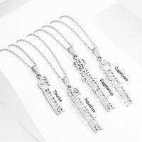 Accessoires de mode, collier tendance en acier inoxydable avec pendentif du zodiaque, chaîne de clavicule pour femme, cadeau de bijoux pour la Saint-Valentin