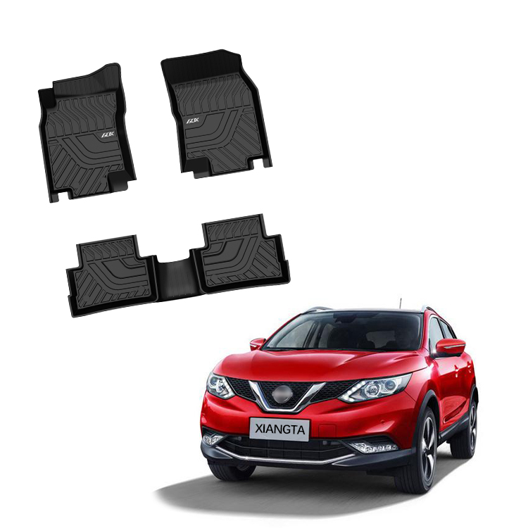 Автомобильные коврики из ТПЭ, передние и задние автомобильные коврики для Nissan Qashqai 2014 + высококачественные автомобильные коврики из ТПЭ
