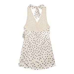 <span class=keywords><strong>Abito</strong></span> <span class=keywords><strong>mini</strong></span> da donna estivo 2026 nuovo, casual, alla moda, con scollo all'americana a <span class=keywords><strong>pois</strong></span>, stile retrò chic senza maniche. - Product Image 2