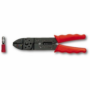 Pince à sertir Usag 23 AWG à entrée frontale, en acier industriel, avec poignée souple, finition oxyde noir U07470001 - Product Image 1