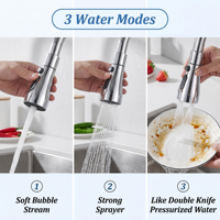 SANIVITAL Accessoires de Robinet de Cuisine Économiseur d'Eau, Tête de Pulvérisation Facile à Installer pour la Maison
