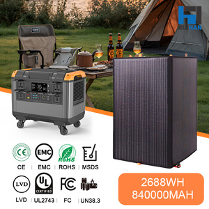 Station d'alimentation solaire portable 3000W 220V pour la maison, batterie au lithium 2688Wh, générateur solaire pour toute la maison - Product Image 5