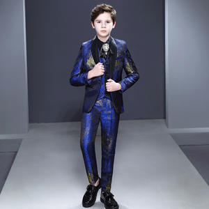Trajes de Etiqueta para Niños con Estampado de Flores, Ropa de Fiesta Infantil, Traje de Blazer para Actuaciones Escolares, Traje de Hombre de Talla Grande - Product Image 4