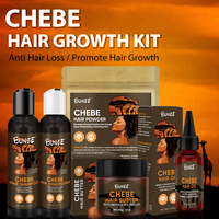 Kit personnalisé de traitement de la repousse des cheveux huile de fenugrec Karkar Chebe bio shampooing à la biotine ensemble de sérum après-shampoing pour la pousse des cheveux