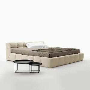 โครงเตียงคู่หรูหราดีไซน์แบบเป็นกระจุกเตียงนุ่มพับเก็บได้สำหรับบ้านเตียงขนาดคิงไซส์ที่นอนหรูหรา - Product Image 5