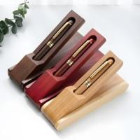 Kunden spezifisch graviertes Logo Luxus-Holz stift mit Box Holz stifte tui Umwelt freundliches Geschenk Holz stiftset