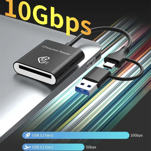 Lecteur de carte <span class=keywords><strong>CFexpress</strong></span> 10 Gbps 2 en 1 Type C Adaptateur USB3.2 Gen2 Lecteur de carte portable Type A-C CF Express pour Windows XP MAC OS - Product Image 3