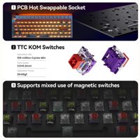Clavier mécanique MADE84 Pro à interrupteurs magnétiques, 8K Polling, 75% Gasket Mount, RT Rapid Trigger, RGB Gaming