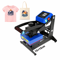 Mini presse à chaud 15*15cm |   Impression de logos sur vêtements et tissus DIY |   Petite machine de marquage à chaud pour t-shirts et sacs