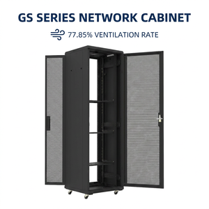 Armoire réseau Otrans sur pied 19 pouces avec porte en verre trempé, <span class=keywords><strong>rack</strong></span> de communication en acier laminé à froid SPCC, charge statique de 1000 kg - Product Image 1