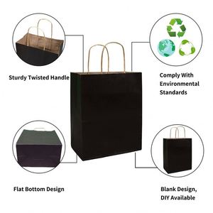 <b>Gift</b> Paper Bags with Handles Take Out Kraft Totes in Bulk for Boutiques <b>Small</b> Business Retail Stores Lightweight <b>Gift</b> Paper Bags - Product Image 4