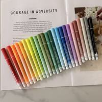 Marqueur professionnel 2026 à double ligne, 24 couleurs, effet métallique argenté, stylo éblouissant pour dessin et peinture, séchage rapide, non toxique, pour l'art