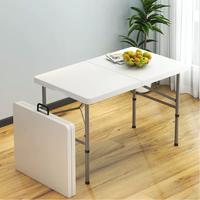 Tables et chaises de fête de vente directe d'usine tables pliantes réglables tables pliantes rectangulaires en plastique
